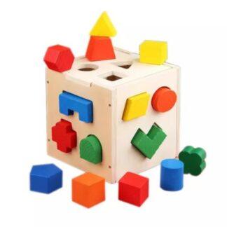 CUBO DE ENCAJE DE MADERA