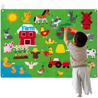 Tablero de Fieltro Temático de Granja