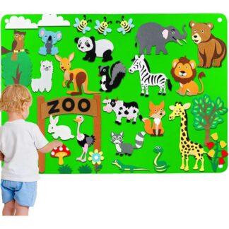 Tablero de Fieltro Temático de Zoológico