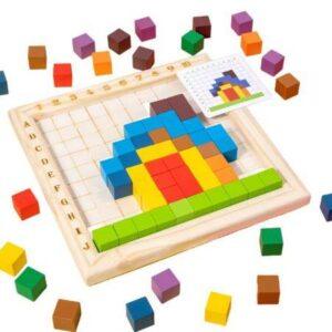 Tablero Montessori de Bloques y Tarjetas