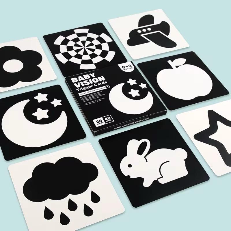 TARJETAS DE ESTIMULACIÓN VISUAL ALTOCONTRASTE BLANCO Y NEGRO 0 a 3 meses - Imagen 2