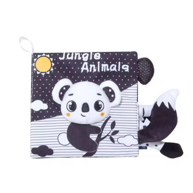 Libro de Alto Contraste Animales de la Jungla para Bebés