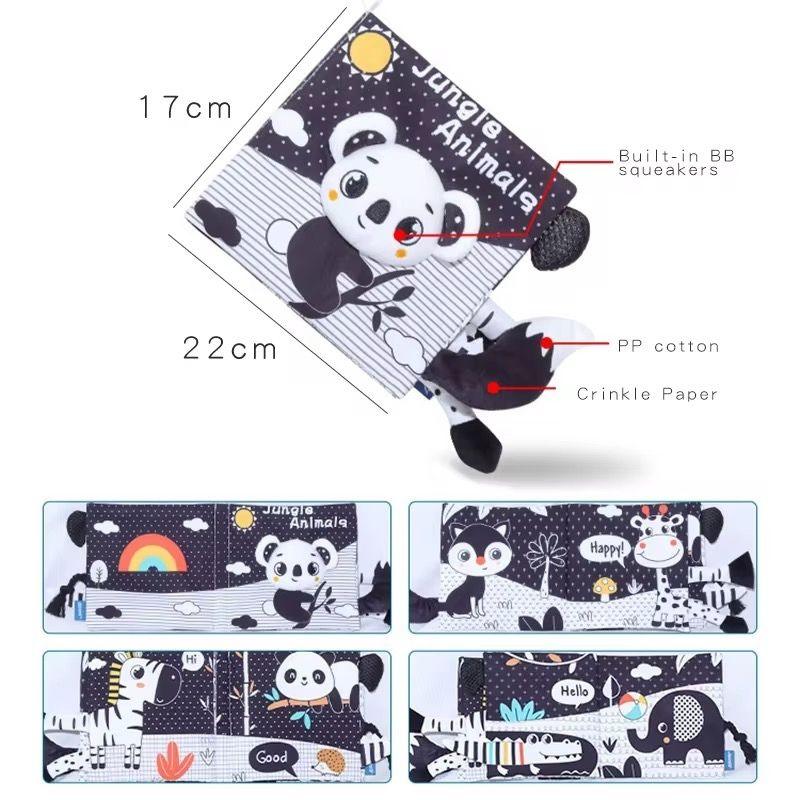 Libro de Alto Contraste Animales de la Jungla para Bebés - Imagen 2