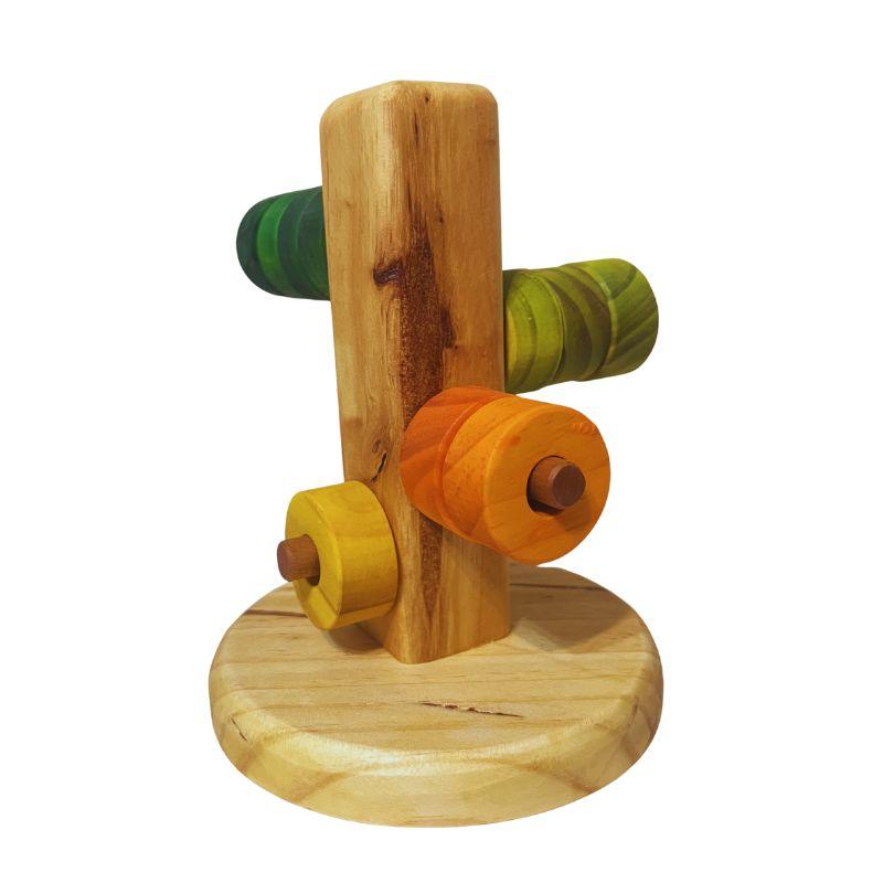 Juego de encaje de madera pino - Modelo Árbol - Hecho en Perú