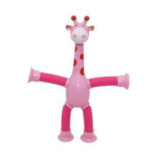 Jirafa Sensorial Antiestrés para Niños | Tubo Pop + Ventosa