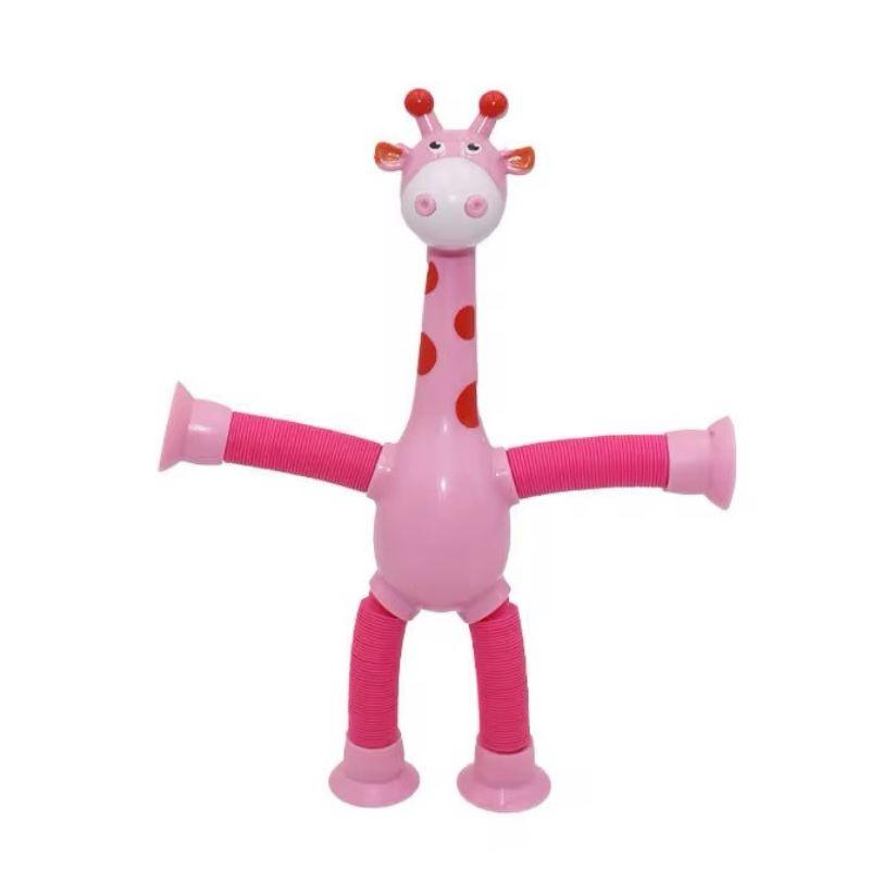 Jirafa Sensorial Antiestrés para Niños | Tubo Pop + Ventosa