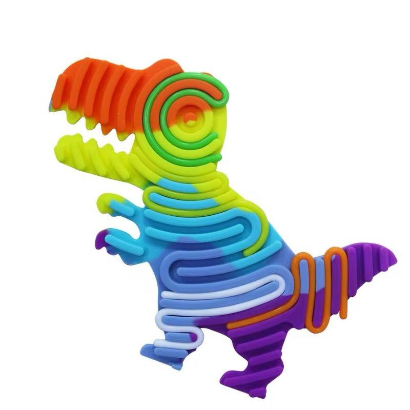 Tablero Sensorial de Silicona Dinosaurio | Juguete Antiestrés y Estimulación para Niños - Imagen 2