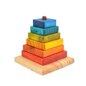 Apilable de Círculos de Madera pino – 6 Niveles | Hecho en Perú